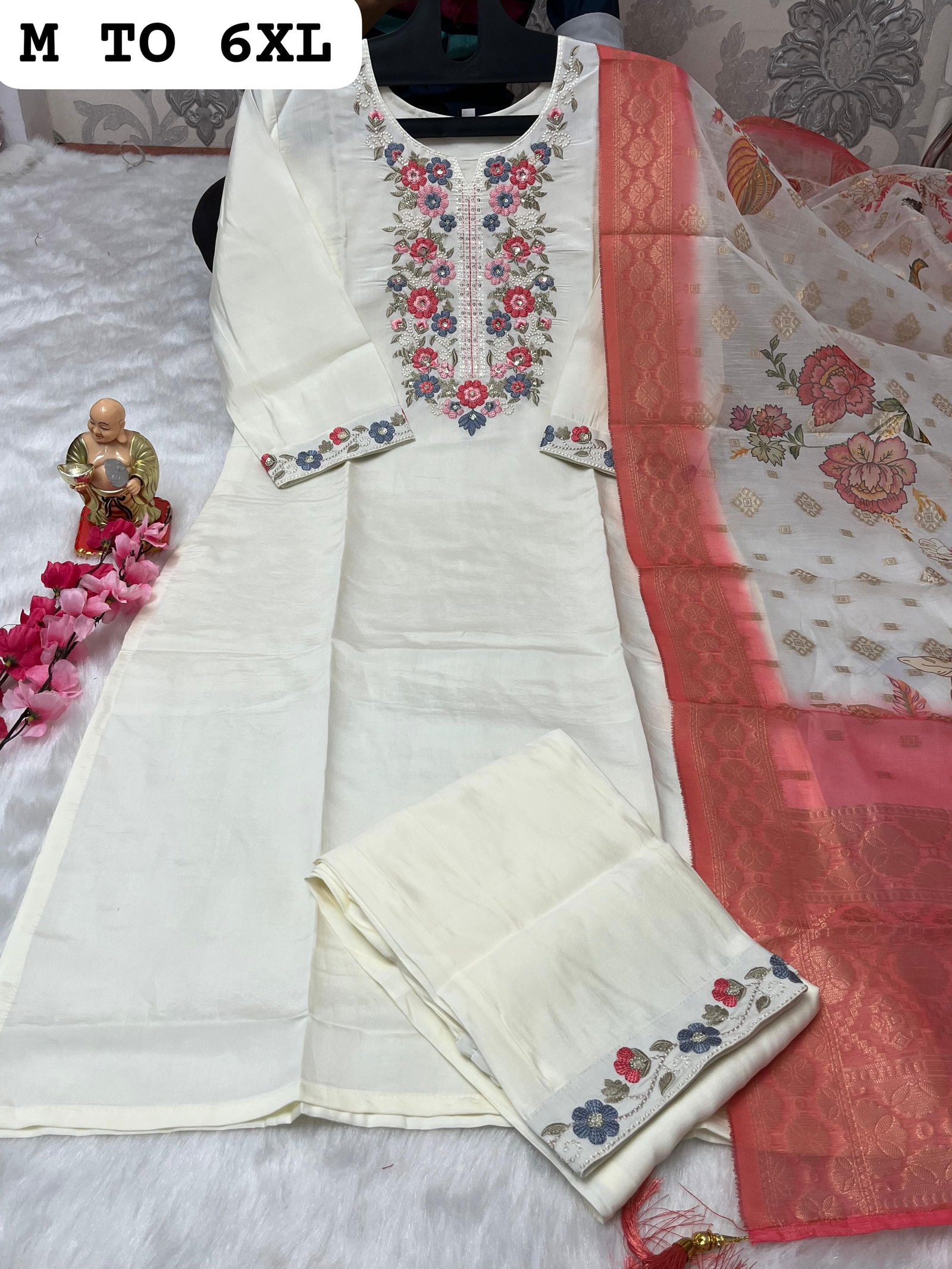 SV Pure Muslin And Viscose Designer Kurti With Bottom Dupatta Wholesale Shop In Surat
